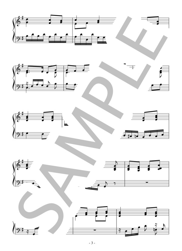 神の御子は今宵しも（中級）：クリスマスソング (ジョン・ウェイド) / ピアノソロ 中級 - サンプル譜面 3/4