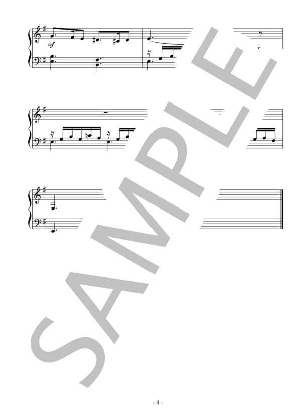 グリーンスリーブス（初～中級）：イギリス民謡 (Traditional) / ピアノソロ 初〜中級 - サンプル譜面 4/4