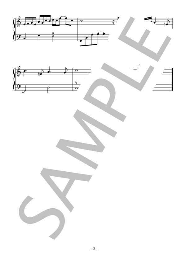 ライムライト（入門～初級）：映画「ライムライト」OST (チャールズ・チャップリン) / ピアノソロ 入門〜初級 - サンプル譜面 2/2