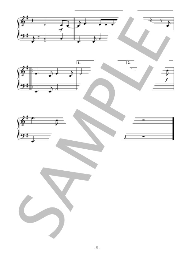 マシュ・ケ・ナダ（入門～初級）：セルジオ・メンデス / ピアノソロ 入門〜初級 - サンプル譜面 5/5