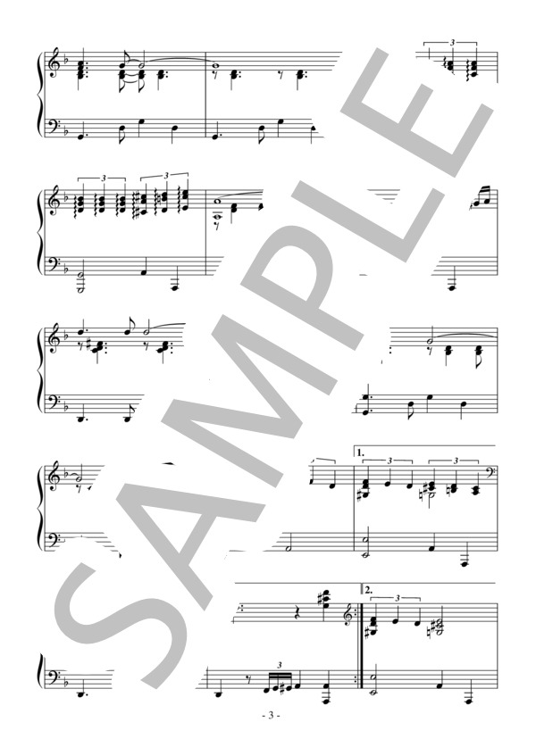 ベサメ・ムーチョ（中級）：ベラスケス (コンスエロ・ベラスケス) / ピアノソロ 中級 - サンプル譜面 3/4