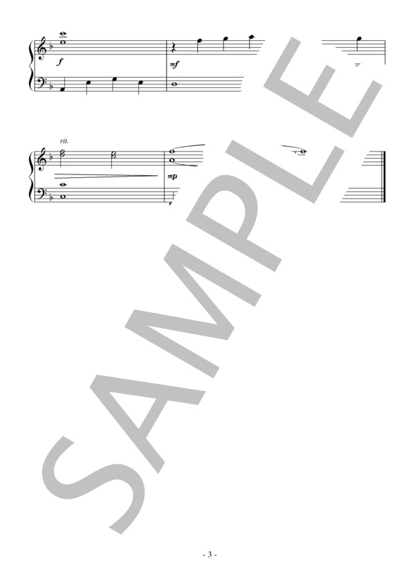 Once Upon A Time in America(入門）：映画「ワンス・アポン・ア・タイム・イン・アメリカ」OST (エンニオ・モリコーネ) / ピアノソロ 入門 - サンプル譜面 3/3