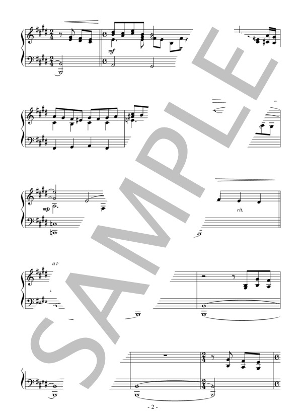 デボラのテーマ（初級）：映画「ワンス・アポン・ア・タイム・イン・アメリカ」OST (エンニオ・モリコーネ) / ピアノソロ 初級 - サンプル譜面 2/3