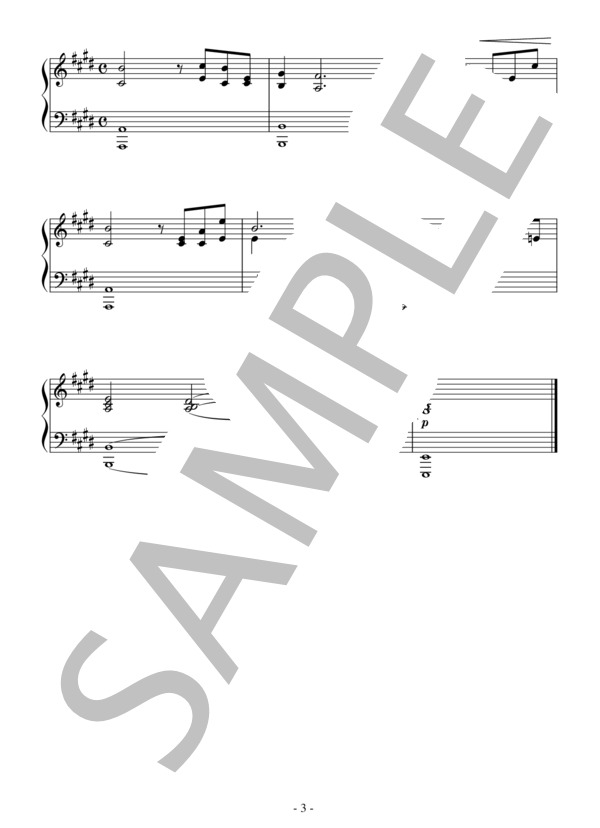 デボラのテーマ（初級）：映画「ワンス・アポン・ア・タイム・イン・アメリカ」OST (エンニオ・モリコーネ) / ピアノソロ 初級 - サンプル譜面 3/3