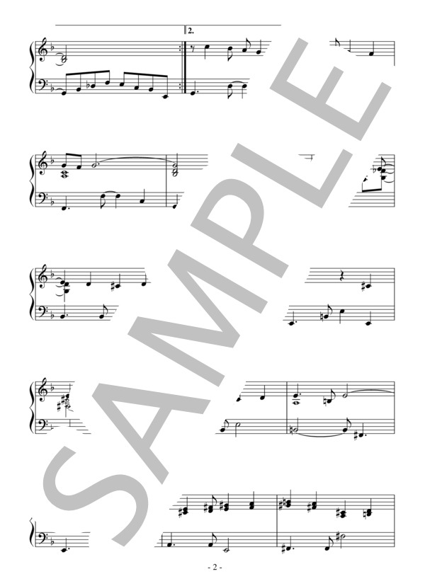 Desafinado(初級）：ジョビン (アントニオ・カルロス・ジョビン) / ピアノソロ 初級 - サンプル譜面 2/4