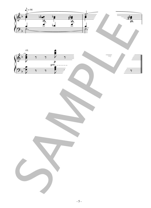 子守歌（初～中級）：グノー (シャルル・フランシス・グノー) / ピアノソロ 初〜中級 - サンプル譜面 5/5