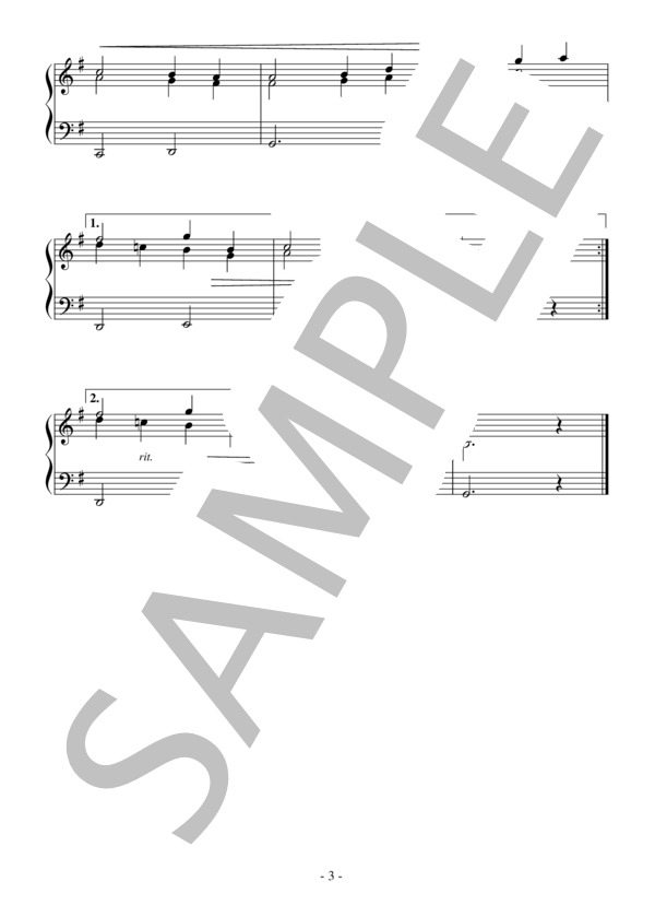 歌劇「アルチェステ」よりマーチ（初級）：グルック (クリストフ・ヴィリバルト・グルック) / ピアノソロ 初級 - サンプル譜面 3/3