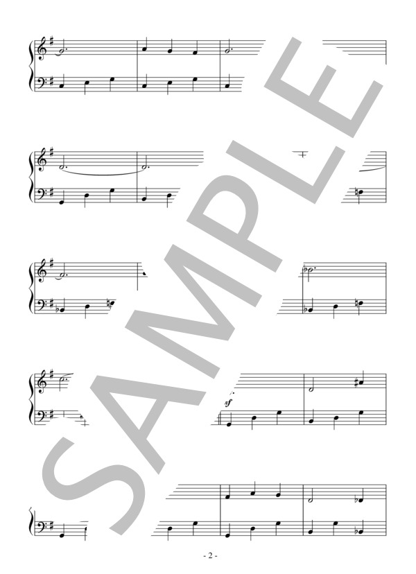 ララのテーマ（入門～初級）：映画「ドクトル・ジバゴ」OST (モーリス・ジャール) / ピアノソロ 入門〜初級 - サンプル譜面 2/3