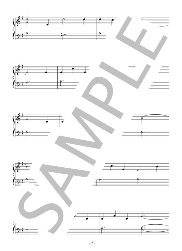 Hi Lili Hi Lo(入門）：映画「リリー」OST (ブロニスラウ・ケイパー) / ピアノソロ 入門 - サンプル譜面 2/5