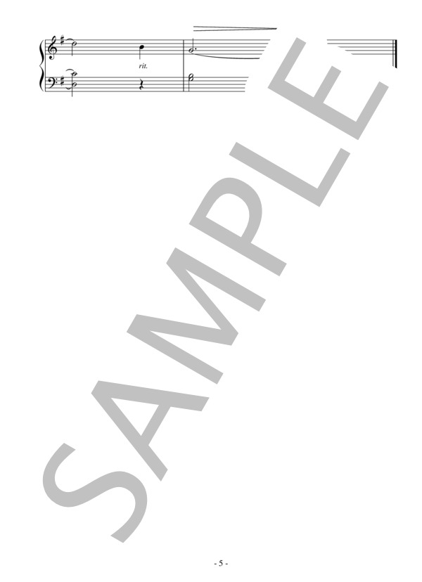 Hi Lili Hi Lo(入門）：映画「リリー」OST (ブロニスラウ・ケイパー) / ピアノソロ 入門 - サンプル譜面 5/5