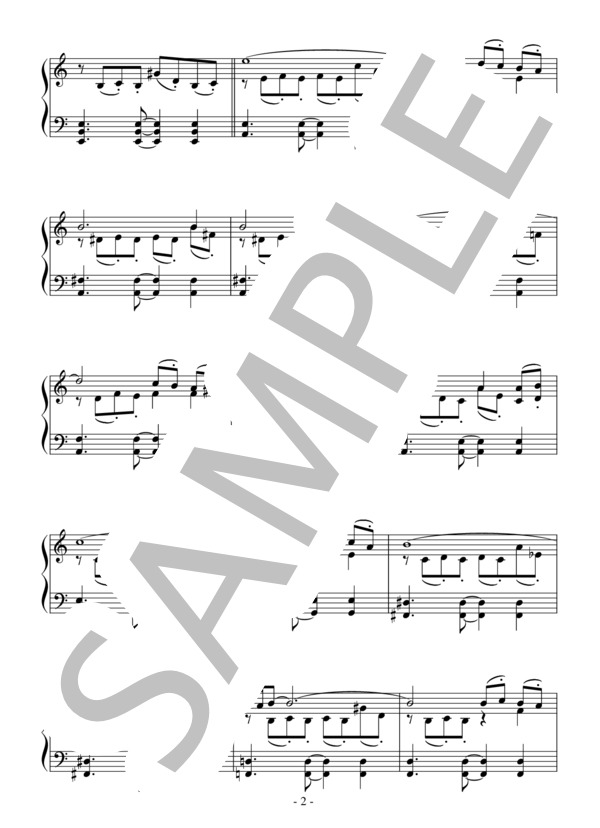 リベルタンゴ（中級）：ピアソラ (アストル・ピアソラ) / ピアノソロ 中級 - サンプル譜面 2/5