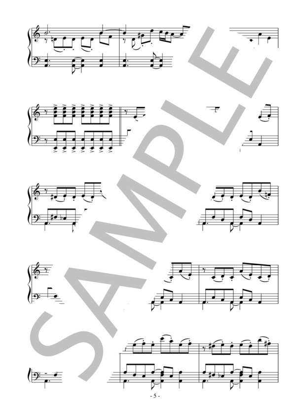 リベルタンゴ（中級）：ピアソラ (アストル・ピアソラ) / ピアノソロ 中級 - サンプル譜面 5/5