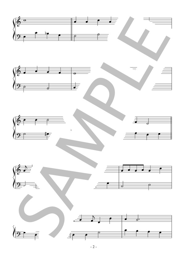 赤鼻のトナカイ（入門）：クリスマスソング / ピアノソロ 入門 - サンプル譜面 2/3