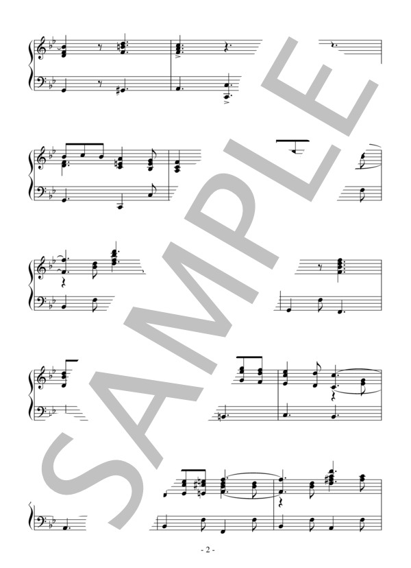 オリバーのマーチ（中級）：映画「オリバー！」OST (ライオネル・バート) / ピアノソロ 中級 - サンプル譜面 2/5