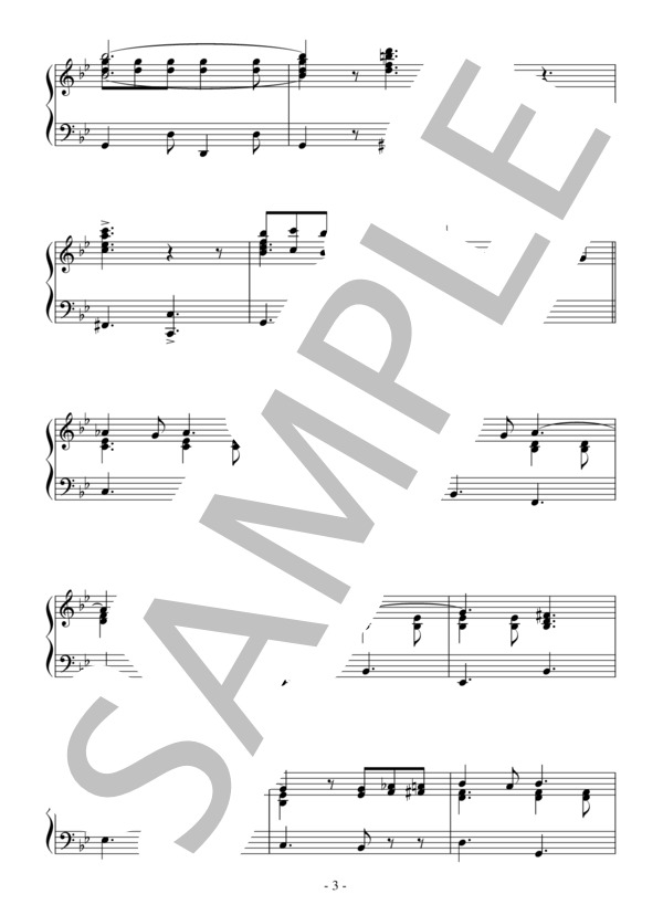 オリバーのマーチ（中級）：映画「オリバー！」OST (ライオネル・バート) / ピアノソロ 中級 - サンプル譜面 3/5