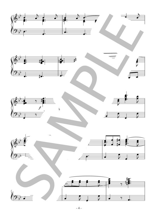 オリバーのマーチ（中級）：映画「オリバー！」OST (ライオネル・バート) / ピアノソロ 中級 - サンプル譜面 4/5