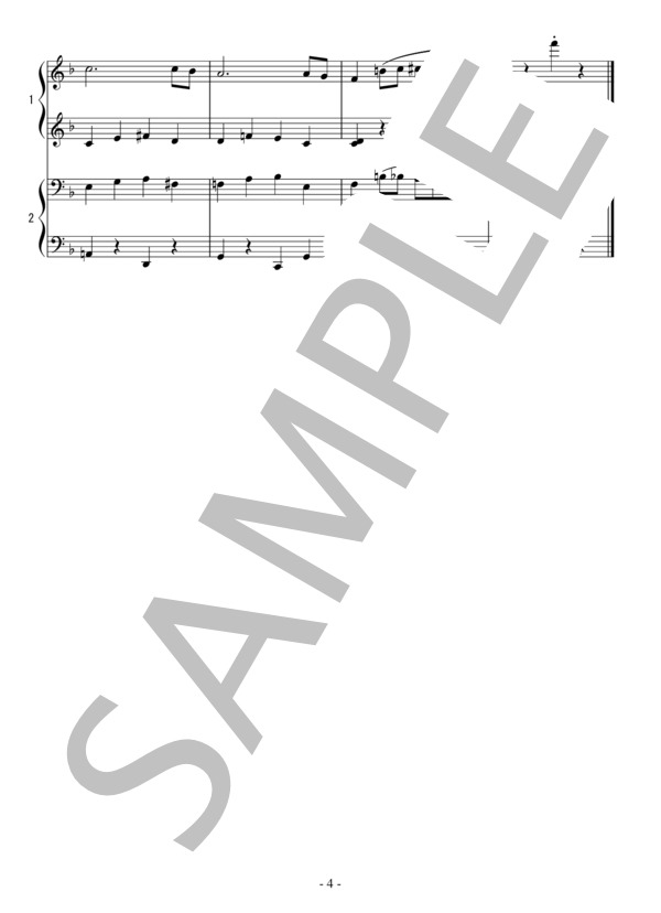 Let It Snow Let It Snow Let It Snow(連弾 初級）：クリスマスソング (ジューリー・スタイン) / ピアノ連弾 初級 - サンプル譜面 4/4