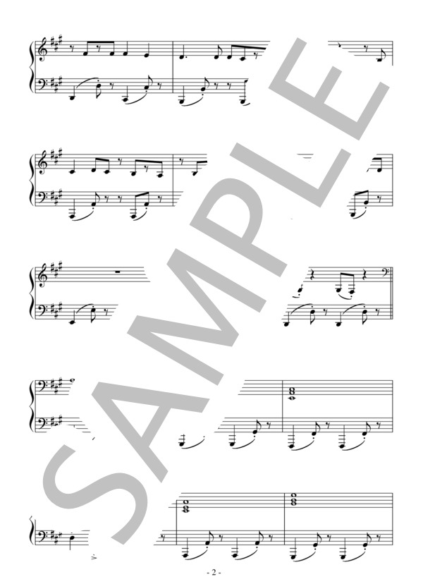 Take on Me(初～中級）：A-ha (A 〜HA) / ピアノソロ 初〜中級 - サンプル譜面 2/5