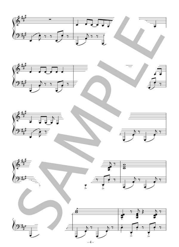 Take on Me(初～中級）：A-ha (A 〜HA) / ピアノソロ 初〜中級 - サンプル譜面 4/5