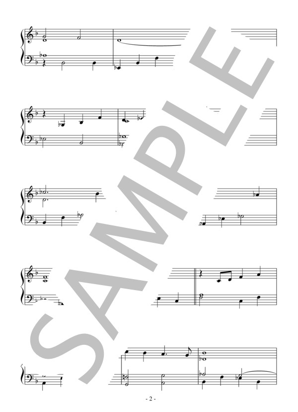 Breakfast at Tiffany's(初級）：映画「ティファニーで朝食を」OST (ヘンリー・マンシーニ) / ピアノソロ 初級 - サンプル譜面 2/4