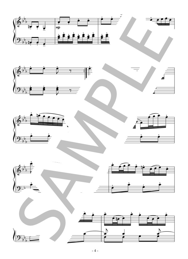 交響曲第94番「驚愕」 第2楽章（中級）：ハイドン (フランツ・ヨーゼフ・ハイドン) / ピアノソロ 中級 - サンプル譜面 4/5