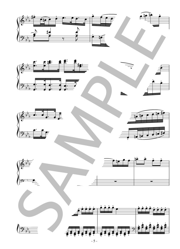 交響曲第94番「驚愕」 第2楽章（中級）：ハイドン (フランツ・ヨーゼフ・ハイドン) / ピアノソロ 中級 - サンプル譜面 5/5