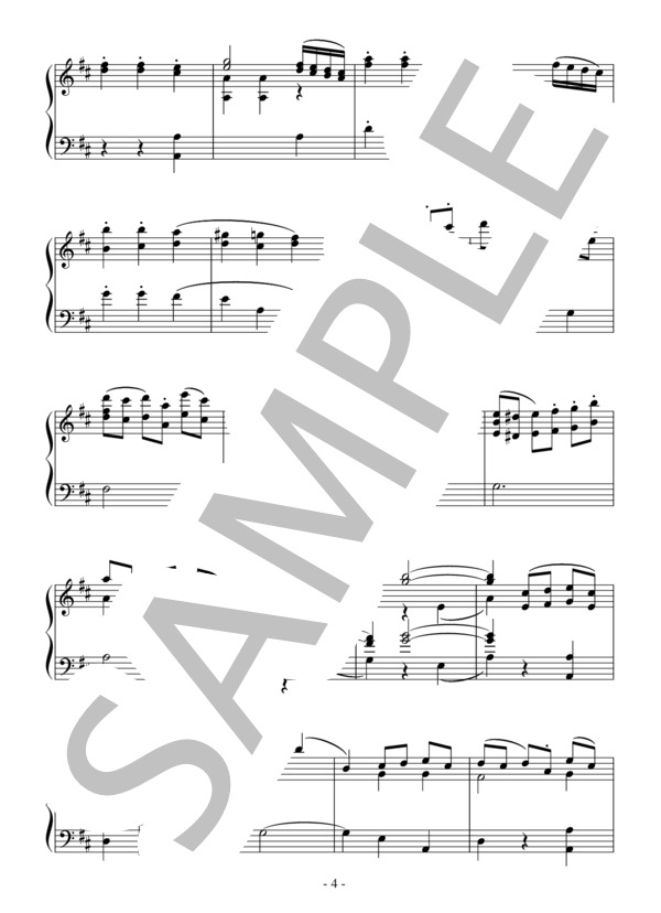 交響曲第101番「時計」 第3楽章（中級）：ハイドン (フランツ・ヨーゼフ・ハイドン) / ピアノソロ 中級 - サンプル譜面 4/5