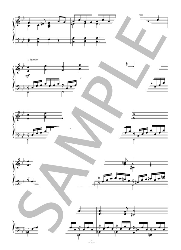 ピエ・イエス（中級）：フォーレ (ガブリエル・ユルバン・フォーレ) / ピアノソロ 中級 - サンプル譜面 2/3