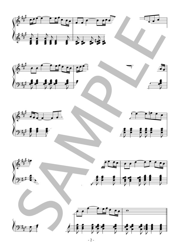 歌劇「イーゴリ公」より ダッタン人の踊り（初～中級）：ボロディン (アレクサンドル・ボロディン) / ピアノソロ 初〜中級 - サンプル譜面 2/3