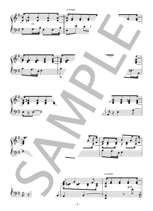 バレエ「マノン」より エレジー（初級）：マスネ (ジュール・マスネ) / ピアノソロ 初級 - サンプル譜面 2/3