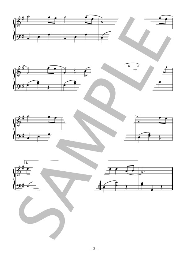 芸術家の生活（入門～初級）：ヨハン・シュトラウス2世 / ピアノソロ 入門〜初級 - サンプル譜面 2/2