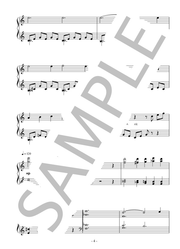 愛の夢 第3番（初級）：リスト (フランツ・リスト) / ピアノソロ 初級 - サンプル譜面 4/5