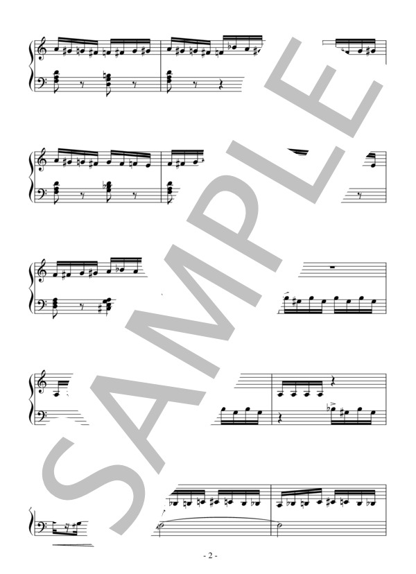 熊蜂の飛行（中～上級）：リムスキー＝コルサコフ (ニコライ・リムスキー=コルサコフ) / ピアノソロ 中〜上級 - サンプル譜面 2/5