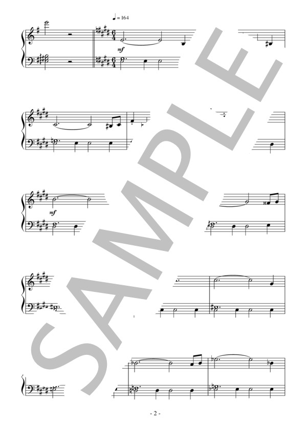 交響組曲「シェヘラザード」より 海とシンドバッドの船（初級）：リムスキー＝コルサコフ (ニコライ・リムスキー=コルサコフ) / ピアノソロ 初級 - サンプル譜面 2/4