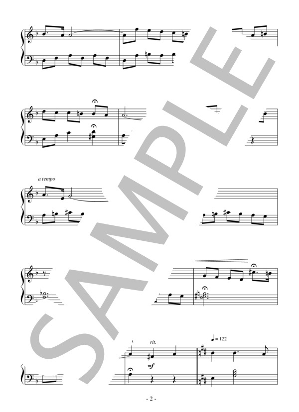 喜歌劇「ジュディッタ」より 私の唇に熱き口づけを（初級）：レハール (フランツ・レハール) / ピアノソロ 初級 - サンプル譜面 2/5