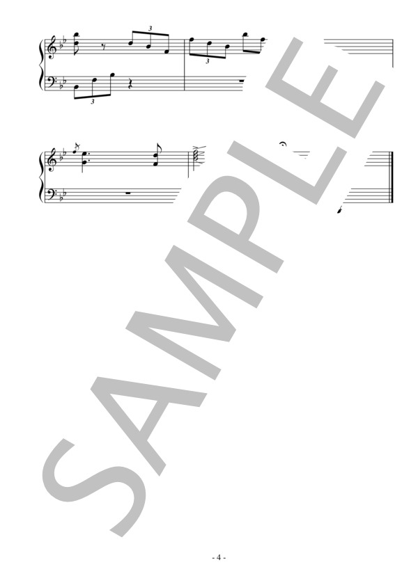 楽劇「ローエングリン」より 結婚行進曲（初～中級）：ワーグナー (リヒャルト・ワーグナー) / ピアノソロ 初〜中級 - サンプル譜面 4/4