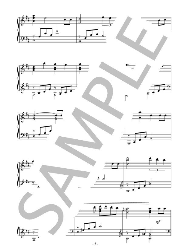 神様のカルテ（中級 完コピ）：辻井伸行 (辻井 伸行) / ピアノソロ 中級 - サンプル譜面 5/5