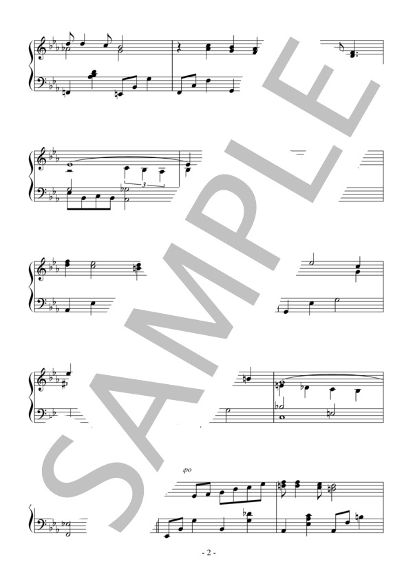 Someone to Watch Over Me(初級）：ガーシュイン (ジョージ・ガーシュイン) / ピアノソロ 初級 - サンプル譜面 2/3