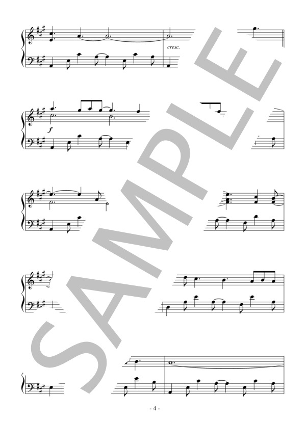 Fine on the Outside(中級）：映画「思い出のマーニー」OST (プリシラ・アーン) / ピアノソロ 中級 - サンプル譜面 4/5