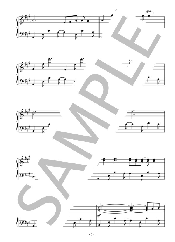 Fine on the Outside(中級）：映画「思い出のマーニー」OST (プリシラ・アーン) / ピアノソロ 中級 - サンプル譜面 5/5