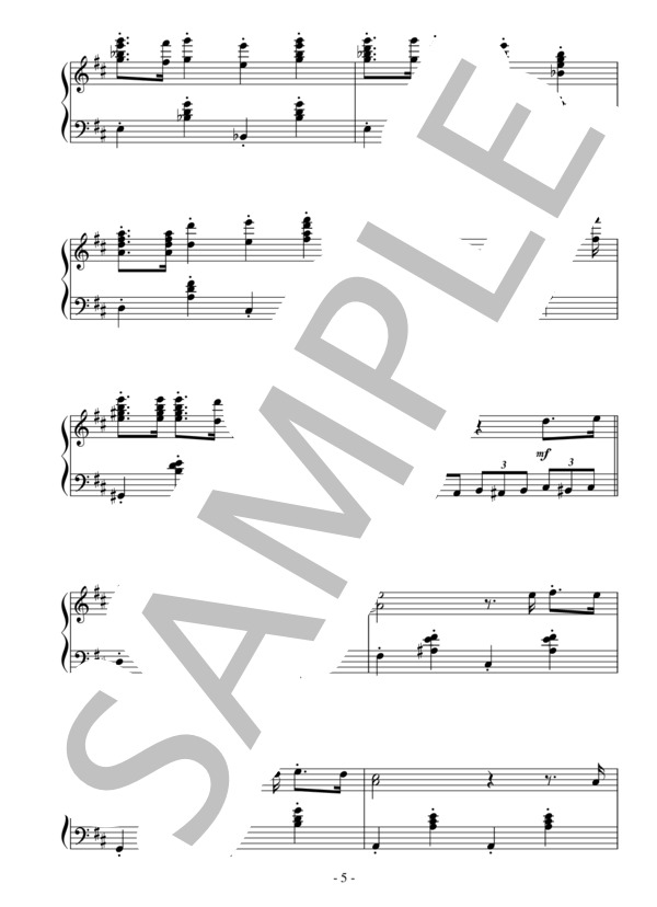 身代りジジ（中級）：映画「魔女の宅急便」OST (久石 譲) / ピアノソロ 中級 - サンプル譜面 5/5