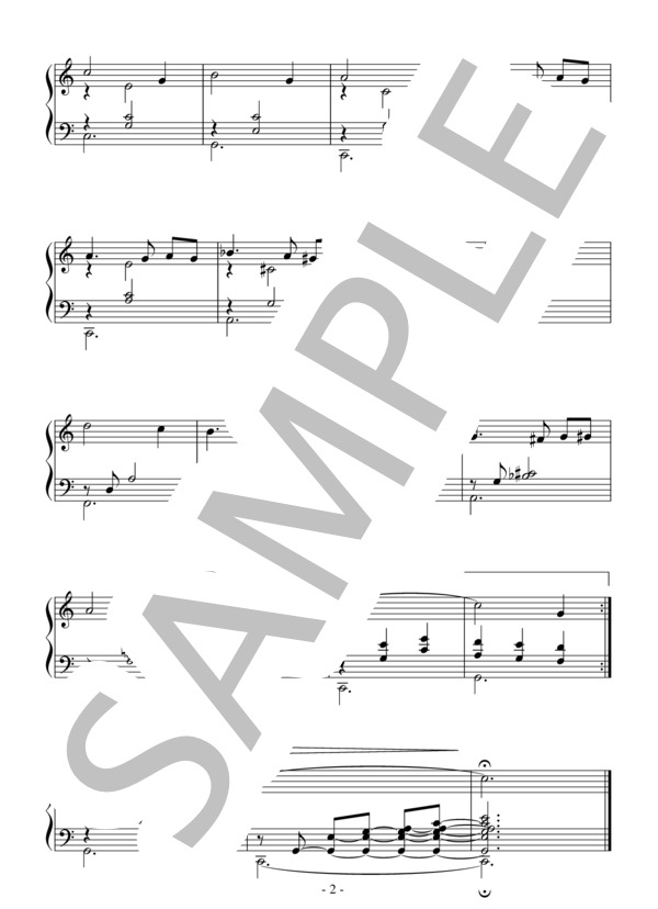 80日間世界一周（初級）：映画「80日間世界一周」OST (ヴィクター・ヤング) / ピアノソロ 初級 - サンプル譜面 2/2