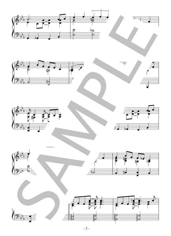 もし象が空を飛べたら（中級）：映画「ダンボ」OST (ディズニー) / ピアノソロ 中級 - サンプル譜面 2/3