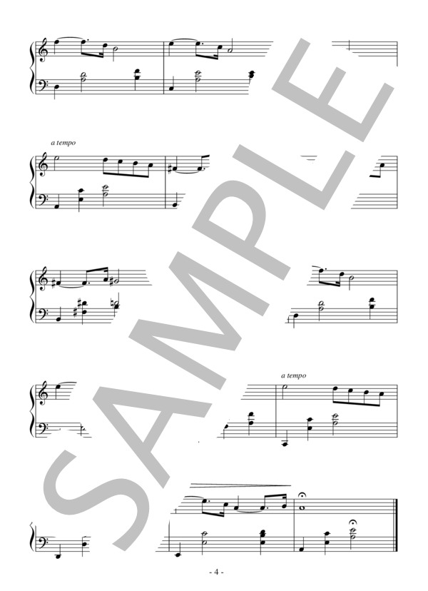 ワルシャワの想い出（中級 完コピ）：アンドレ・ギャニオン / ピアノソロ 中級 - サンプル譜面 4/4