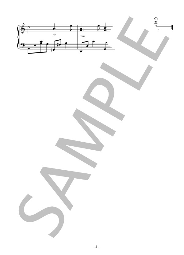 愛につつまれて（中級 完コピ）：アンドレ・ギャニオン / ピアノソロ 中級 - サンプル譜面 4/4