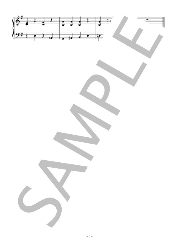 ジングルベル・ブギ（初級）：クリスマス・ソング (ジェームズ・ロード・ピアポント) / ピアノソロ 初級 - サンプル譜面 3/3