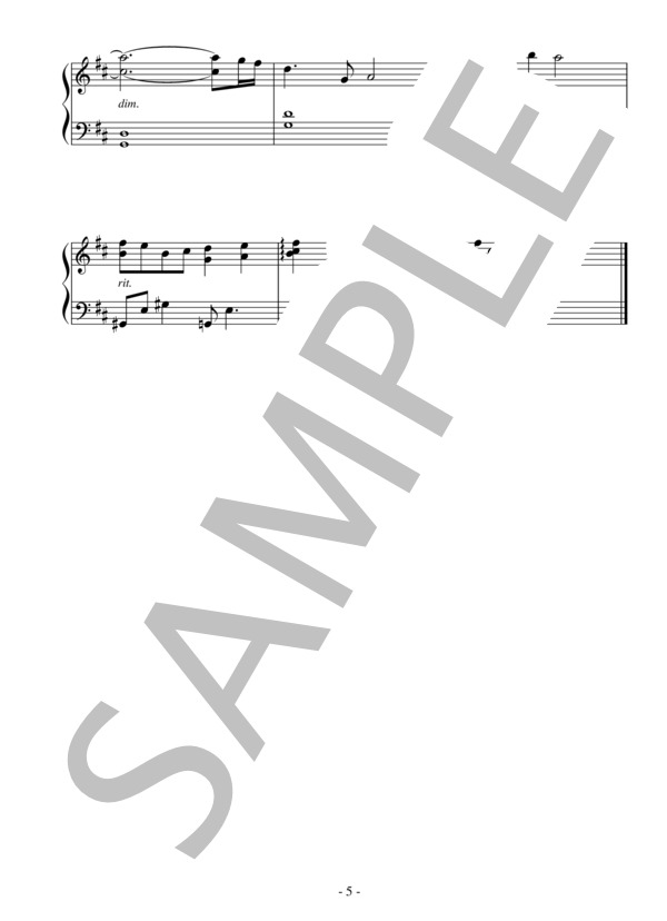 時をさかのぼって（中級）：韓国ドラマ「太陽を抱く月」OST (lyn) / ピアノソロ 中級 - サンプル譜面 5/5