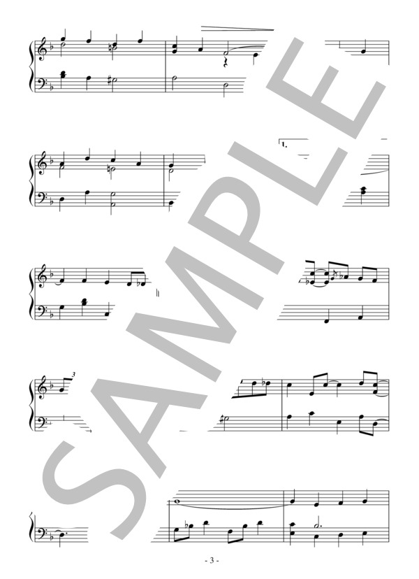 ロンドンデリーの歌 Jazz Ver.(初～中級）：アイルランド民謡 (P.D.) / ピアノソロ 初〜中級 - サンプル譜面 3/4