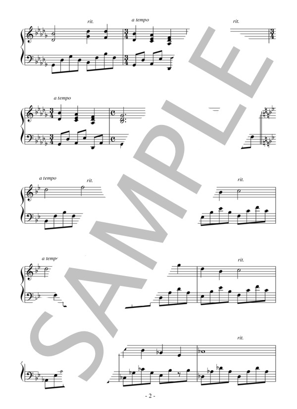 Portrait(初～中級）：ENYA / ピアノソロ 初〜中級 - サンプル譜面 2/4