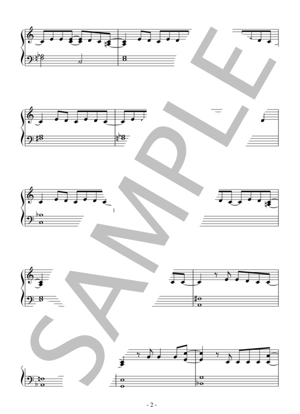 秋の流れ（初級）：ジョビン (アントニオ・カルロス・ジョビン) / ピアノソロ 初級 - サンプル譜面 2/5